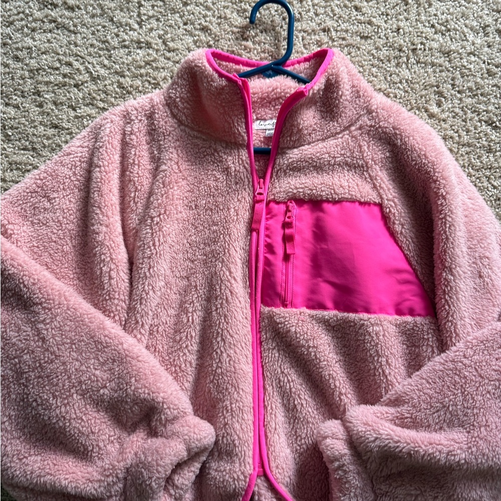 Love, Fire Pink Fleece Jacket